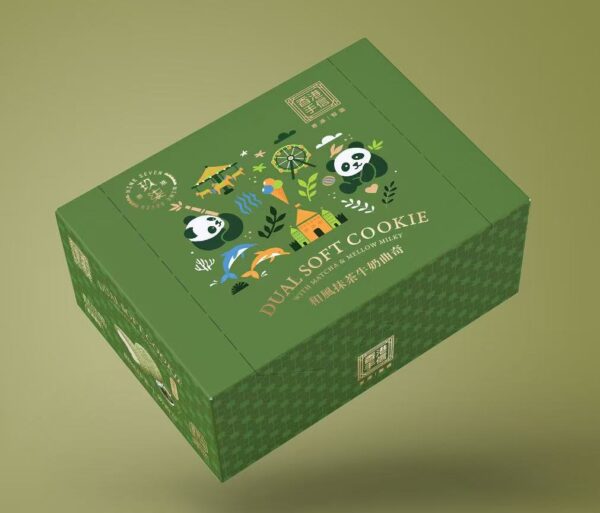 Japanese Matcha and Milk Cookies in Box