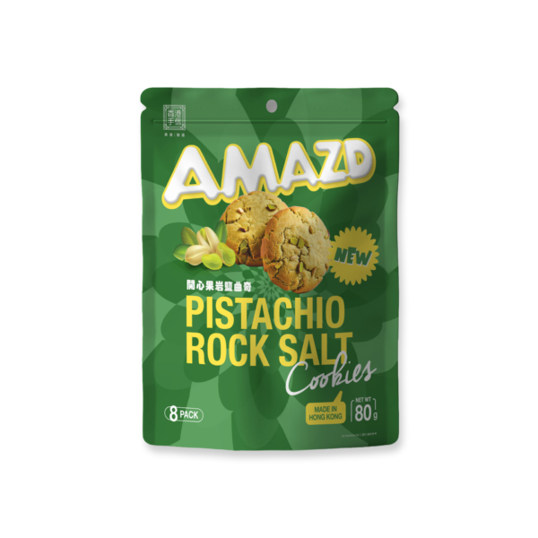 Pistachio and Rock Salt Cookies in Bag