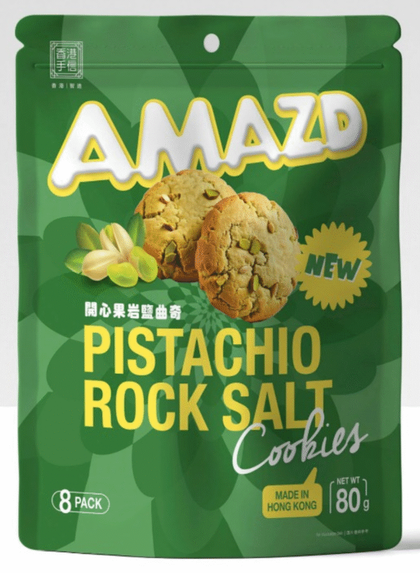Pistachio and Rock Salt Cookies in Bag